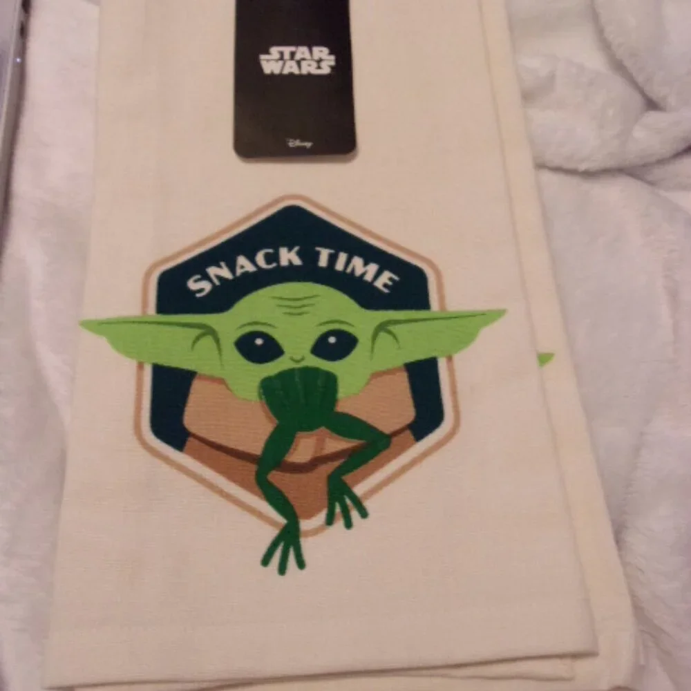 Disney Star Wars The Child Snack Time Kitchen Dish Towel 2 PACK New with tags